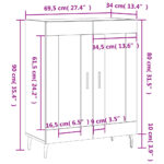 vidaXL Komoda lesklá biela 69,5x34x90 cm spracované drevo – Obrázok 12