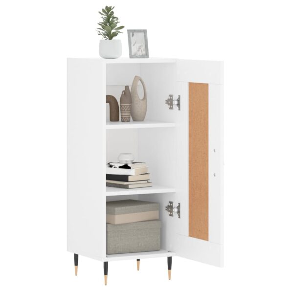 vidaXL Komoda biela 34,5x34x90 cm spracované drevo – Obrázok 4
