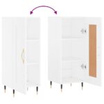 vidaXL Komoda biela 34,5x34x90 cm spracované drevo – Obrázok 9