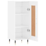 vidaXL Komoda lesklá biela 34,5x34x90 cm spracované drevo – Obrázok 6