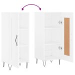 vidaXL Komoda biela 34,5x34x90 cm spracované drevo – Obrázok 9