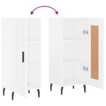 vidaXL Komoda biela 34,5x34x90 cm spracované drevo – Obrázok 9