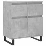 vidaXL Komoda betónovo sivá 60x35x70 cm spracované drevo – Obrázok 2