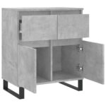 vidaXL Komoda betónovo sivá 60x35x70 cm spracované drevo – Obrázok 6