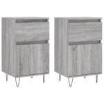 vidaXL Komody 2 ks sivý dub sonoma 40x35x70 cm kompozitné drevo – Obrázok 2