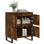 vidaXL Komoda dymový dub 60x35x70 cm spracované drevo – Obrázok 4