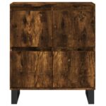 vidaXL Komoda dymový dub 60x35x70 cm spracované drevo – Obrázok 5