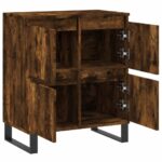 vidaXL Komoda dymový dub 60x35x70 cm spracované drevo – Obrázok 6