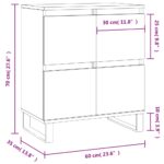 vidaXL Komoda dymový dub 60x35x70 cm spracované drevo – Obrázok 11