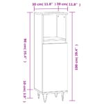 vidaXL Skrinka do kúpeľne biela 30x30x100 cm kompozitné drevo – Obrázok 12
