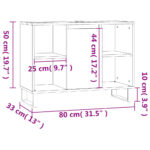 vidaXL Kúpeľňová skrinka lesklá biela 80x33x60 cm kompozitné drevo – Obrázok 12