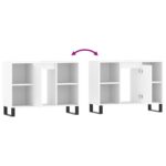 vidaXL Kúpeľňová skrinka lesklá biela 80x33x60 cm kompozitné drevo – Obrázok 9