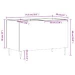 vidaXL Skrinka na platne čierna 74,5x38x48 cm kompozitné drevo – Obrázok 9