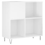 vidaXL Skrinka na platne lesklá biela 84,5x38x89 cm kompozitné drevo – Obrázok 2