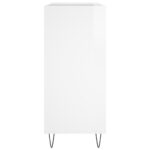 vidaXL Skrinka na platne lesklá biela 84,5x38x89 cm kompozitné drevo – Obrázok 5