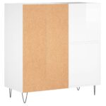 vidaXL Skrinka na platne lesklá biela 84,5x38x89 cm kompozitné drevo – Obrázok 6