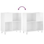 vidaXL Skrinka na platne lesklá biela 84,5x38x89 cm kompozitné drevo – Obrázok 7