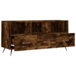 vidaXL TV skrinka dymový dub 102x36x50 cm kompozitné drevo – Obrázok 6