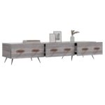 vidaXL TV skrinka, sivá sonoma 150x36x30 cm, kompozitné drevo – Obrázok 4