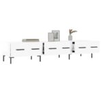 vidaXL TV skrinka, lesklá biela 150x36x30 cm, kompozitné drevo – Obrázok 4