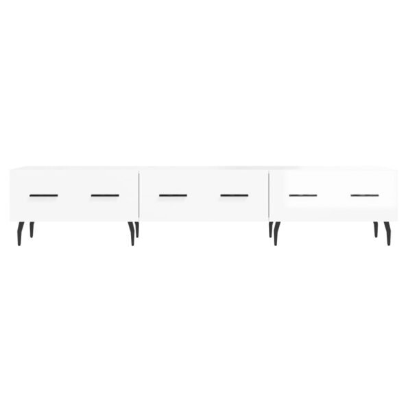 vidaXL TV skrinka, lesklá biela 150x36x30 cm, kompozitné drevo – Obrázok 5