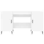 vidaXL Stôl biely 140x50x75 cm kompozitné drevo – Obrázok 6