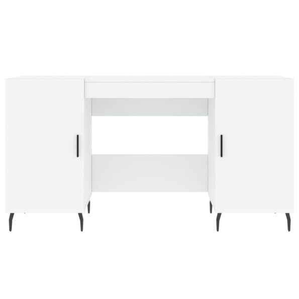 vidaXL Stôl biely 140x50x75 cm kompozitné drevo – Obrázok 6