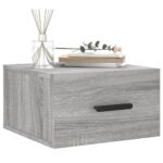 vidaXL Nástenné nočné stolíky 2 ks sivé sonoma 35x35x20 cm – Obrázok 3