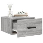 vidaXL Nástenné nočné stolíky 2 ks sivé sonoma 35x35x20 cm – Obrázok 4