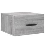 vidaXL Nástenné nočné stolíky 2 ks sivé sonoma 35x35x20 cm – Obrázok 5