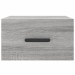 vidaXL Nástenné nočné stolíky 2 ks sivé sonoma 35x35x20 cm – Obrázok 6