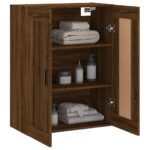 vidaXL Nástenná skrinka hnedý dub 69,5x34x90 cm kompozitné drevo – Obrázok 5