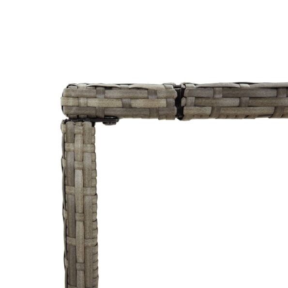 vidaXL 9-dielna záhradná barová súprava s podložkami sivá polyratan – Obrázok 6