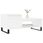 vidaXL Konferenčný stolík biely 100x50x45 cm spracované drevo – Obrázok 3