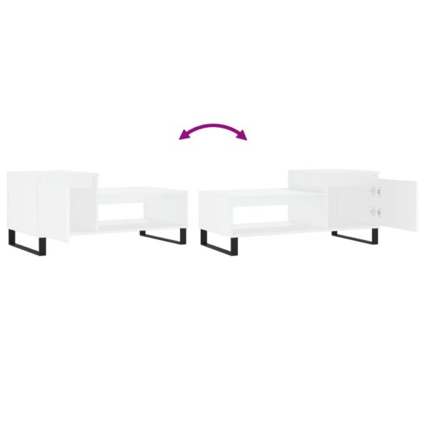 vidaXL Konferenčný stolík biely 100x50x45 cm spracované drevo – Obrázok 9