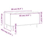 vidaXL Konferenčný stolík čierny 90x44,5x45 cm spracované drevo – Obrázok 11