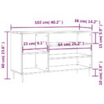 vidaXL Botník čierny 102x36x60 cm spracované drevo – Obrázok 10