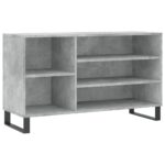 vidaXL Botník betónovo sivý 102x36x60 cm spracované drevo – Obrázok 2