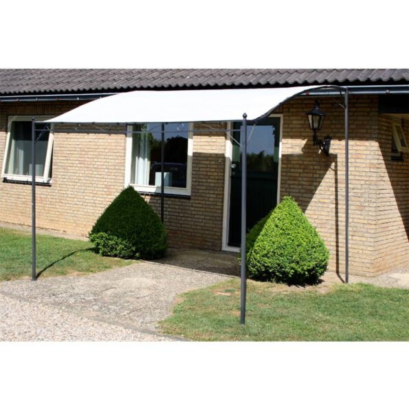 vidaXL Krémovo biely altánok s baldachýnom – Obrázok 2