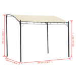 vidaXL Krémovo biely altánok s baldachýnom – Obrázok 4