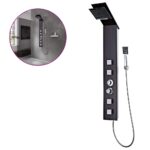 vidaXL Hnedý sprchový panel, sklenený dizajn – Obrázok 2