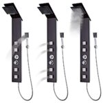 vidaXL Hnedý sprchový panel, sklenený dizajn – Obrázok 3