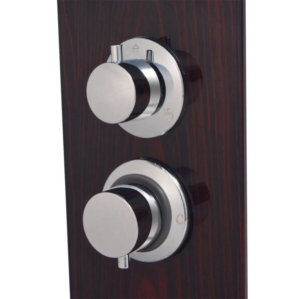 vidaXL Hnedý sprchový panel, sklenený dizajn – Obrázok 6