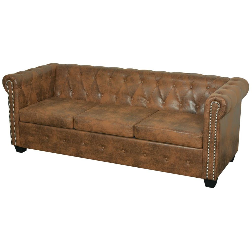VXL8718475525097_a_en_hd_1.jpg vidaXL Pohovka Chesterfield, 3-miestna, umelá koža, hnedá – Obrázok 1
