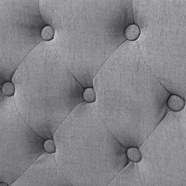 vidaXL Jedálenské stoličky 2 ks, svetlosivé, látka – Obrázok 2