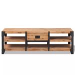 vidaXL TV stolík, akáciový masív 140x40x45 cm – Obrázok 2