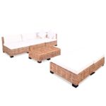 vidaXL 18-dielna sedacia súprava z prírodného ratanu – Obrázok 2