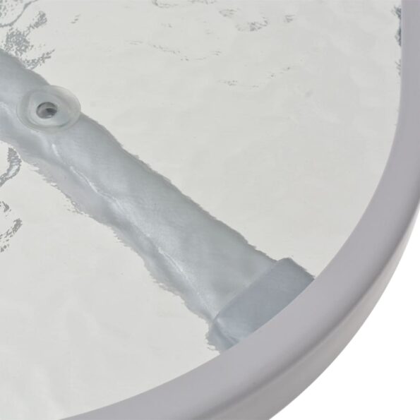 vidaXL 8-dielna vonkajšia jedálenská súprava oceľ a textilén sivá – Obrázok 8