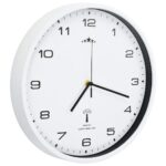 vidaXL Rádiom ovládané nástenné hodiny s pohonom Quartz biele 31 cm – Obrázok 4