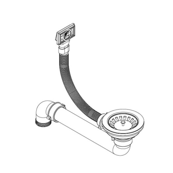 vidaXL Granitový kuchynský drez s jednou vaničkou, sivý – Obrázok 4